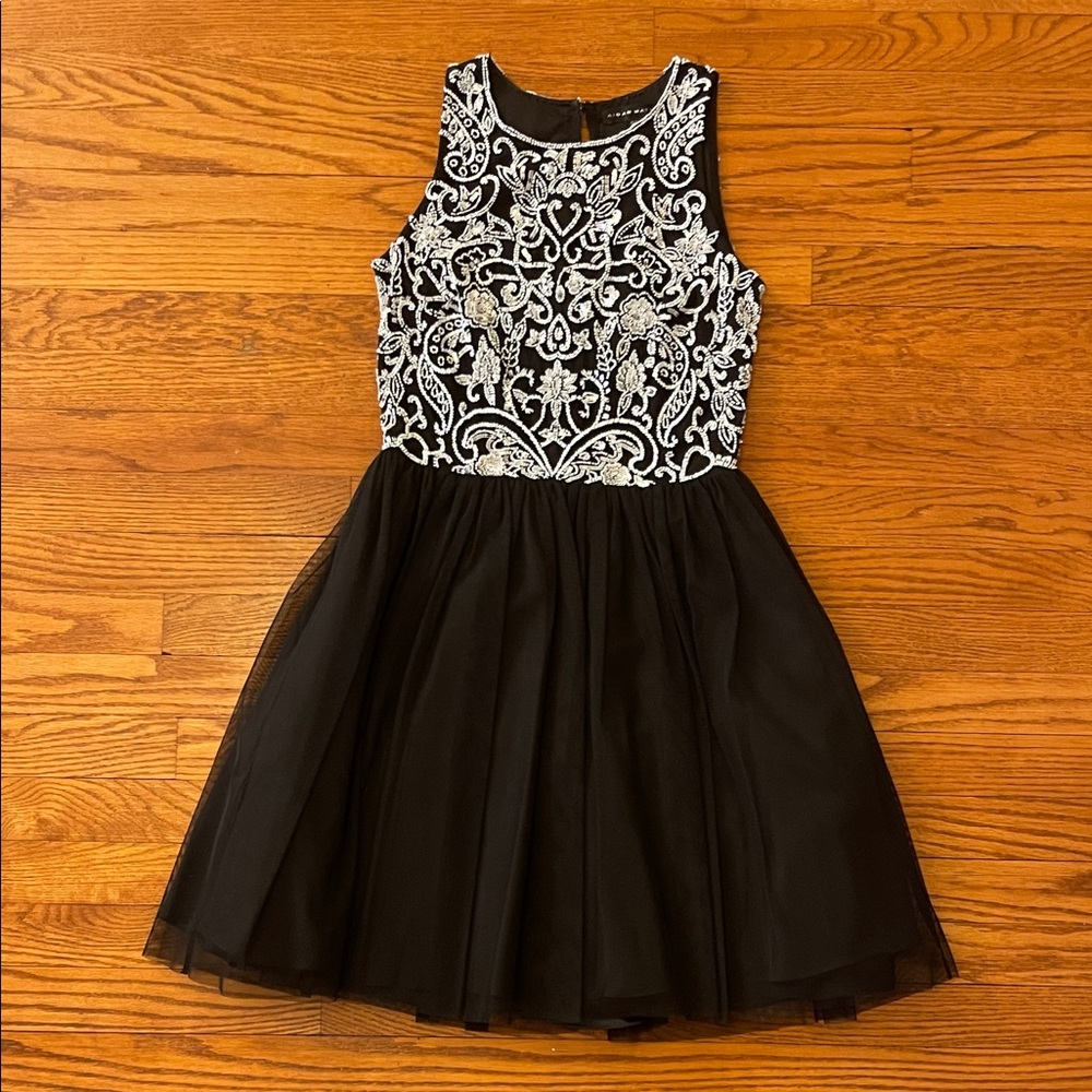 Aidan Mattox Embellished Fit & Flare Mini-Dress